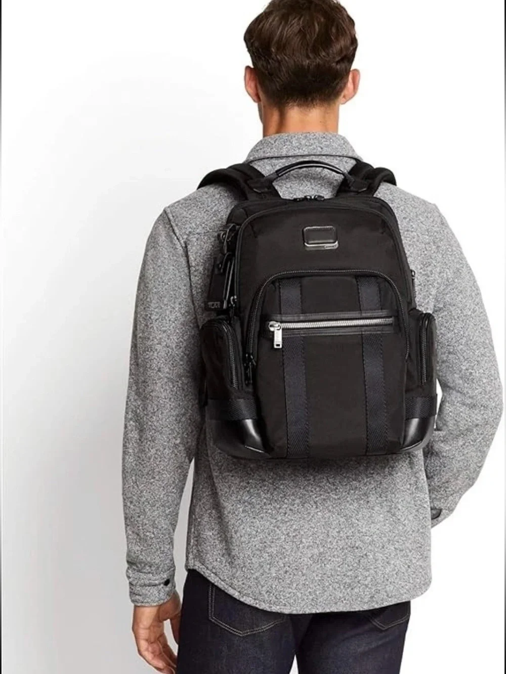 Tumi Alpha Bravo Nathan Backpack Business Laptop Bag in Black Color